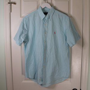 Ralph Lauren Prepster Classic Fit Seersucker Shirtsleeve Button down Size L